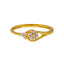 22K Yellow Gold & CZ Stone Ring (Size 8)
