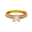 22K Yellow Gold & CZ Stone Ring (Size 7)