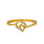 22K Yellow Gold & CZ Stone Ring (Size 6)