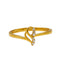22K Yellow Gold & CZ Stone Ring (Size 7)