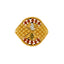 22K Yellow Gold Shield Ring (3gm)