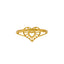 22K Yellow Gold Heart Frame Ring (1.7gm)