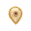 22K Yellow Gold Kundan & Ruby Cocktail Ring (7gm)