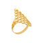 22K Yellow Gold Dotted Shield Ring (3.3gm)
