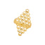 22K Yellow Gold Dotted Shield Ring (3.3gm)