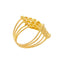 22K Yellow Gold Beaded "V" Ring (4gm)
