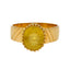 22K Gold 5ct Yellow Sapphire Men's Ring (Size 7)