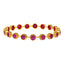 22K Yellow Gold & Ruby Bangle Set (38 grams)