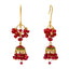 Ruby & Pearl 22K Yellow Gold Jhumki Earrings (9.1gm)