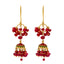 Ruby & Pearl 22K Yellow Gold Jhumki Earrings (9.1gm)