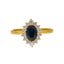 22K Yellow Gold Sapphire Cocktail Ring (Size 6.75)