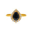 22K Yellow Gold Sapphire Cocktail Ring (2.6gm)