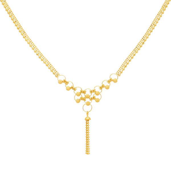 22K Yellow Gold Haaya Beaded Jewelry Set | 
The Haaya Beaded Jewelry Set features a modest 22k gold design made of beaded details and an art...