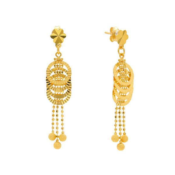 22K Yellow Gold Riya Jewelry Set | 
This minimalist 22k gold jewelry set has unique design and appeal. The 22k gold necklace and ear...