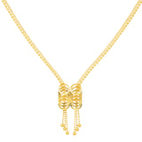 22K Yellow Gold Riya Jewelry Set | 
This minimalist 22k gold jewelry set has unique design and appeal. The 22k gold necklace and ear...