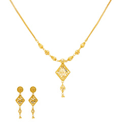 22K Yellow Gold Jewelry Set (17.8gm)