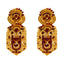22K Yellow Gold & Ruby Filigree Jewelry Set (110.4gm)