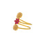 22K Yellow Gold & CZ Stone Spiral Ring (4.6 grams)