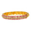 22K Yellow Gold & Gemstone Bangle Set (36.6 grams)