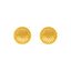 22K Yellow Gold Basket Weave Studs