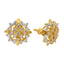 22K Gold & CZ Stone Stud Earrings (2.9gm)