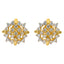 22K Gold & CZ Stone Stud Earrings (2.9gm)