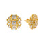 22K Gold & CZ Stone Stud Earrings (3.2gm)