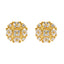 22K Gold & CZ Stone Stud Earrings (3.2gm)