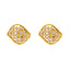 22K Gold & CZ Stone Stud Earrings (2.1gm)