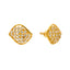 22K Gold & CZ Stone Stud Earrings (2.1gm)