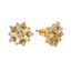 22K Gold & CZ Stone Stud Earrings (3.4gm)