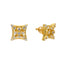 22K Gold & CZ Square Stud Earrings (2.2gm)