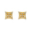 22K Gold & CZ Square Stud Earrings (2.2gm)