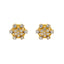 22K Gold & CZ Stone Stud Earrings (2.3gm)