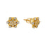 22K Gold & CZ Stone Stud Earrings (2.3gm)