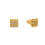 22K Gold & CZ Square Stud Earrings (1.2gm)