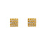 22K Gold & CZ Square Stud Earrings (1.2gm)