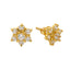 22K Gold & CZ Stone Star Stud Earrings (1.5gm)