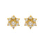 22K Gold & CZ Stone Star Stud Earrings (1.5gm)