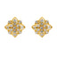 22K Gold & CZ Stone Star Stud Earrings (1.9gm)