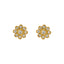 22K Gold & CZ Stone Floral Stud Earrings (1.4gm)