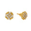 22K Gold & CZ Stone Stud Earrings (2.1gm)