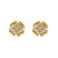 22K Gold & CZ Stone Stud Earrings (2.1gm)