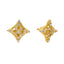 22K Gold & CZ Pointed Stud Earrings (2.3gm)