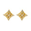 22K Gold & CZ Pointed Stud Earrings (2.3gm)