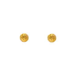 22K Yellow Gold Button Stud Earrings (2.8gm)