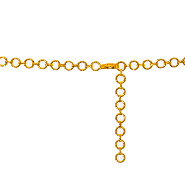 22K Yellow Gold Laxmi Necklace (101.3gm) | 
Add this vibrant 22k yellow gold Laxmi necklace to your favorite traditional, bridal, or formal ...