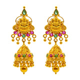22K Yellow Gold & Gems Goddess Laxmi Necklace (88.5 grams) | 
Bring a regal look to your traditional wear or other formal outfits with this stunning Goddess L...