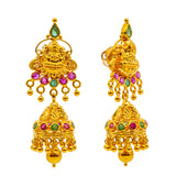 22K Yellow Gold & Gems Goddess Laxmi Necklace (88.5 grams) | 
Bring a regal look to your traditional wear or other formal outfits with this stunning Goddess L...