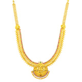22K Yellow Gold & Gems Goddess Laxmi Necklace (88.5 grams) | 
Bring a regal look to your traditional wear or other formal outfits with this stunning Goddess L...